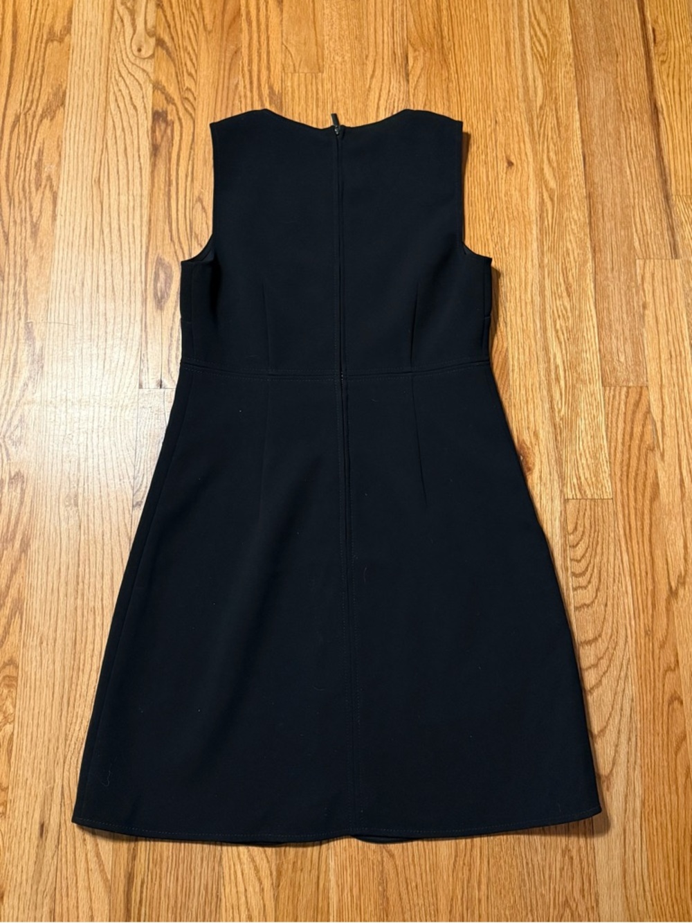 Kate Spade  Black Woven Pinafore Dress with Pink Branded Neck Label Size 6 - Picture 5 of 6